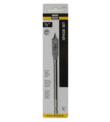 1/2-Inch Wood Spade Drill Bit For Medium-Sized Holes 1