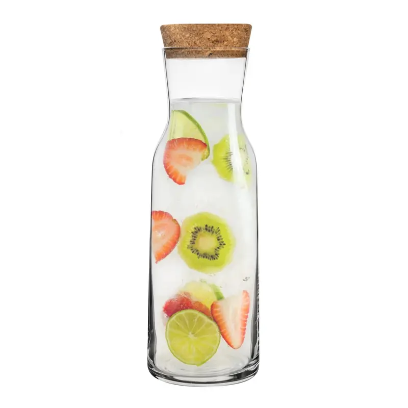 1.2L Aquaria Glass Carafe With Natural Cork Stopper 1