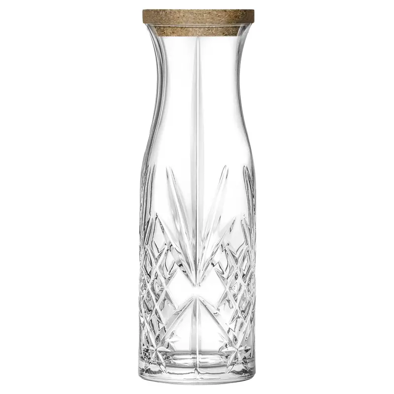 1-Liter Melodia Crystal Glass Carafe With Natural Cork Stopper 1