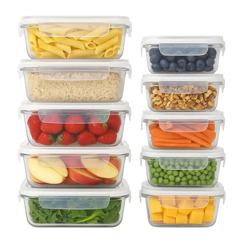 10-Piece Airtight Glass Food Storage Container Set With Lids 1