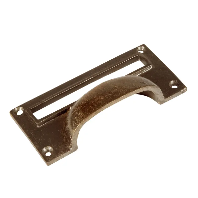 100Mm X 50Mm Filing Cabinet Cup Handle With Integrated Card Holder 1