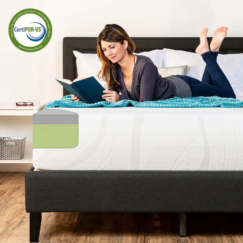 12-Inch Medium-Firm Memory Foam Mattress Infused With Green Tea And Bamboo Charcoal Gel 1