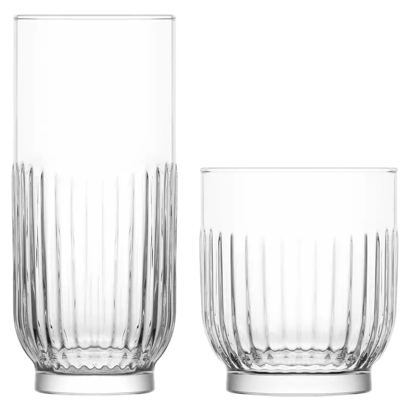 12-Piece Tokyo Art Deco Glass Collection (Tumblers & Highballs) 1