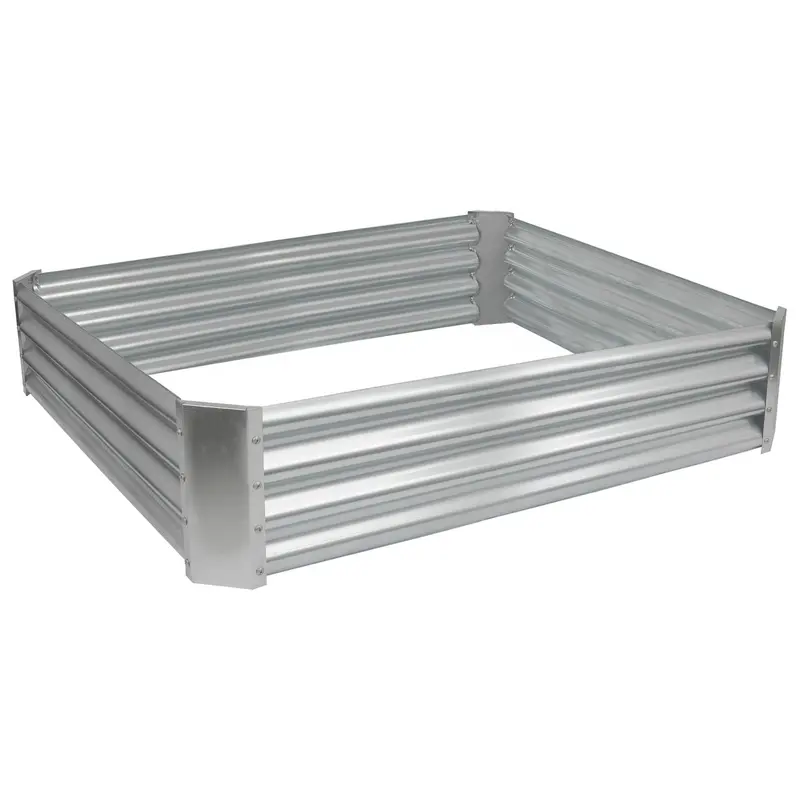 120Cm × 120Cm Galvanized Steel Square Raised Garden Bed – Deep-Root Ready 1
