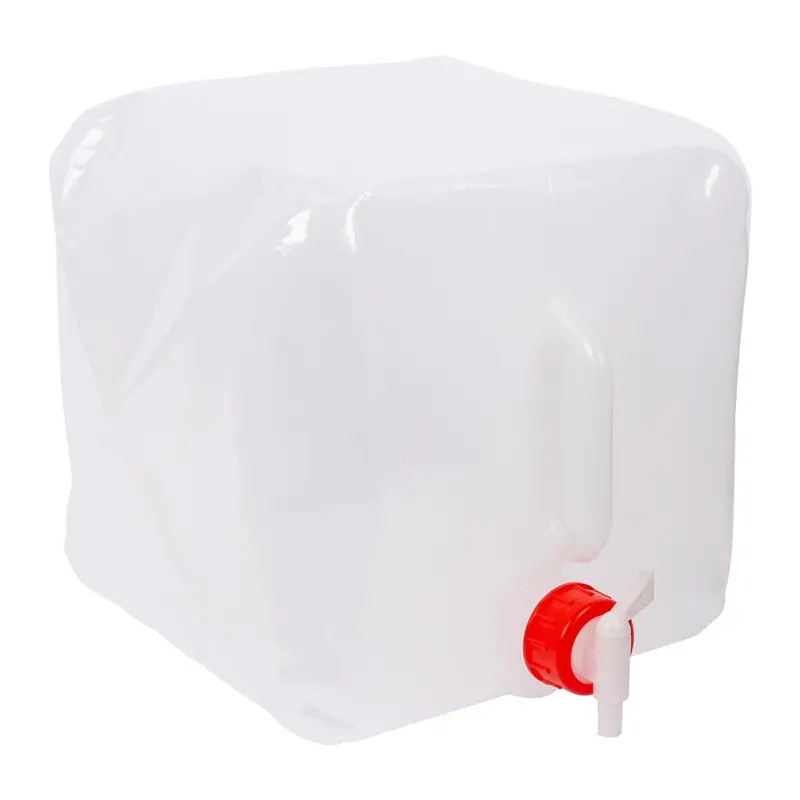 15L Collapsible White Water Container With Built-In Tap & Handle 1