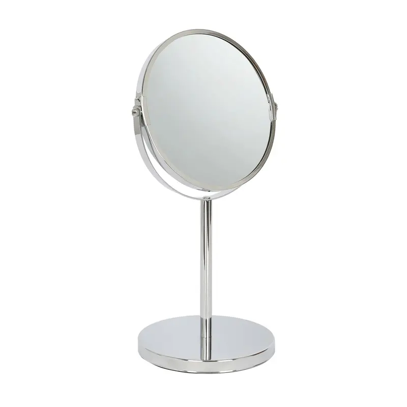 18.5Cm × 34.5Cm Chrome-Finished Pedestal Mirror 1
