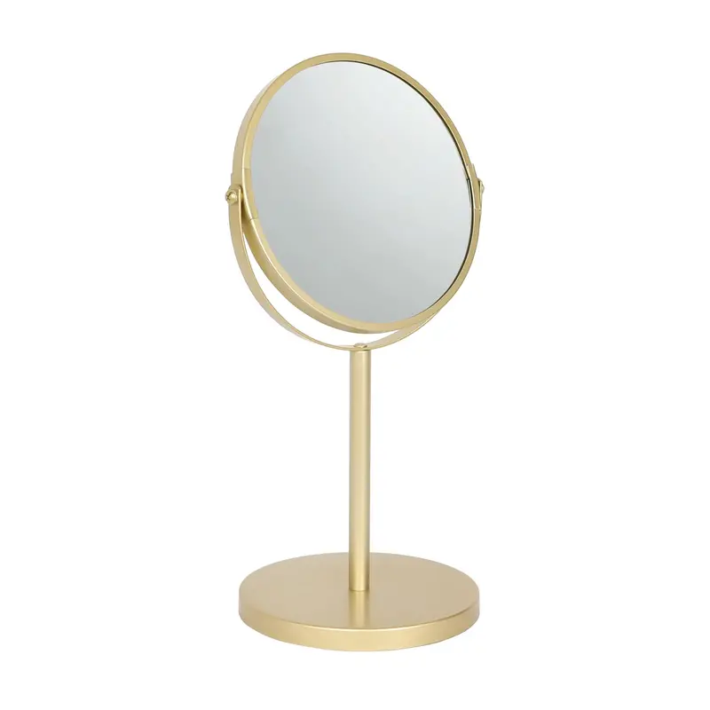 18.5Cm × 34.5Cm Gold-Finished Pedestal Mirror 1