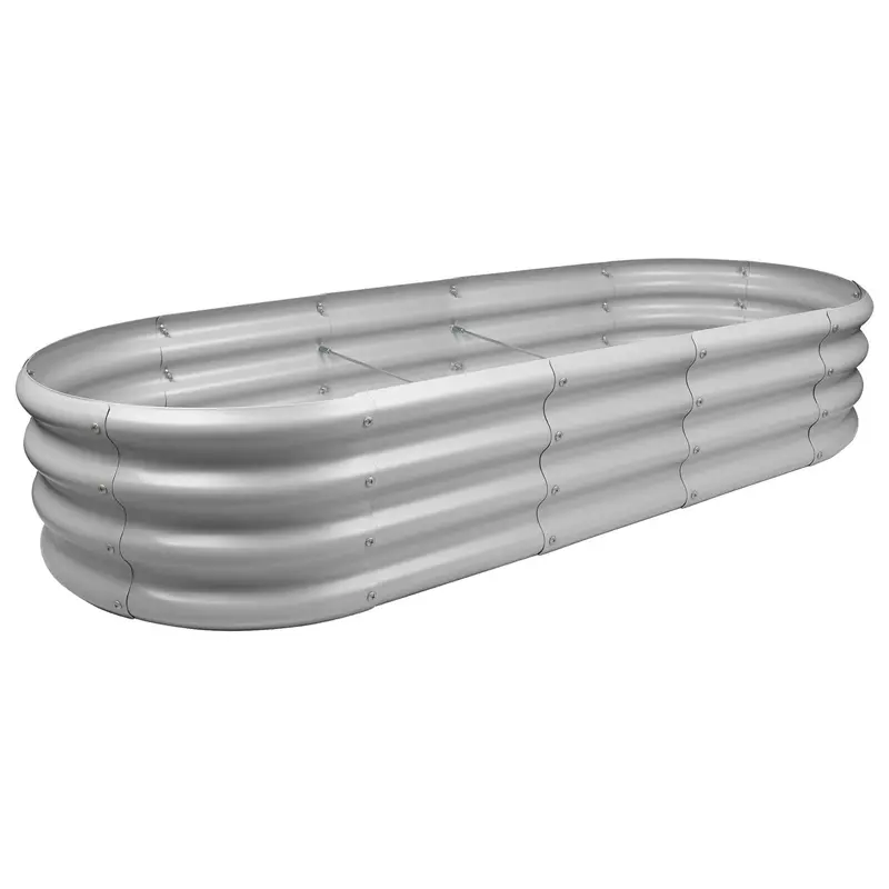 180Cm × 90Cm Curved-Edge Galvanized Steel Raised Garden Bed – Aesthetic & Durable 3