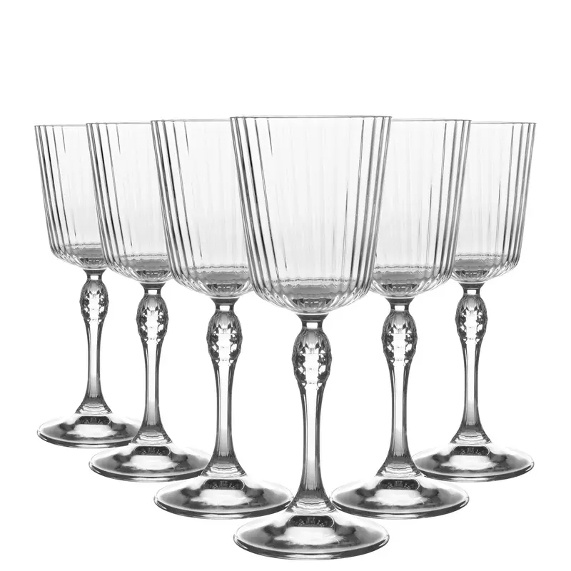 1920S America Cocktail Glasses – 250Ml Art Deco Set, 6 Pieces 1