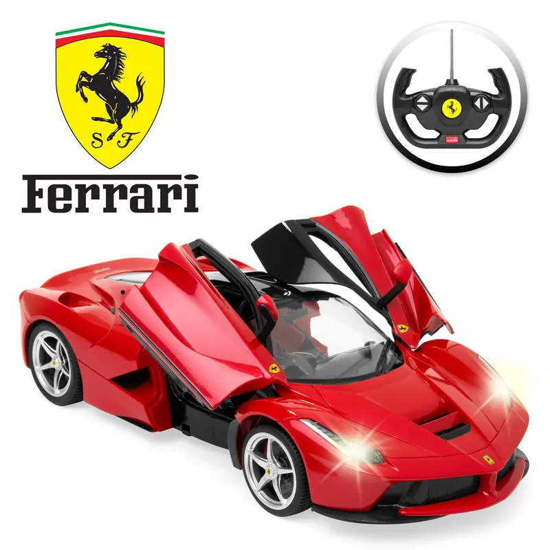 2.4 Ghz Remote-Control Ferrari Toy Car For Kids – 1:14 Scale With Led Lights & 5.1 Mph Speed 1