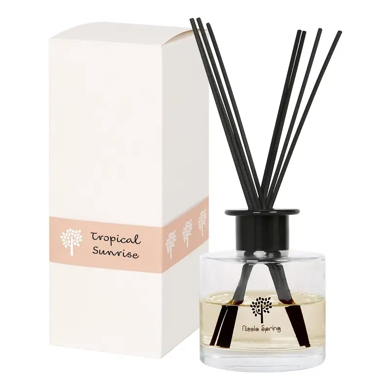 200Ml Glass Reed Diffuser Evoking Tropical Sunrise Notes 1