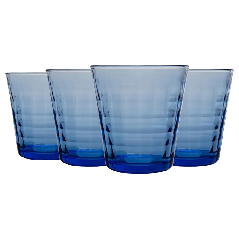 220Ml Blue Prisme Tumbler Glasses – Set Of 4 1