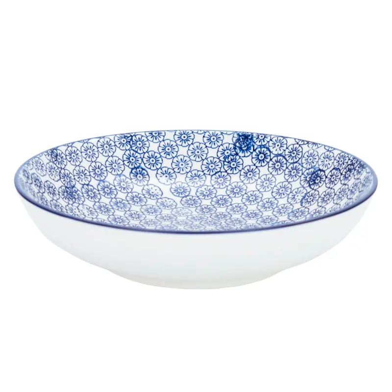 22Cm Hand-Printed Ceramic Pasta Bowl 1