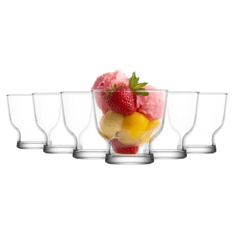 240Ml Artisanal Glass Ice Cream Bowls – Set Of 6 1
