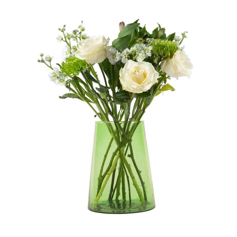 25Cm Green Recycled Glass Vase – Jebel Design 1