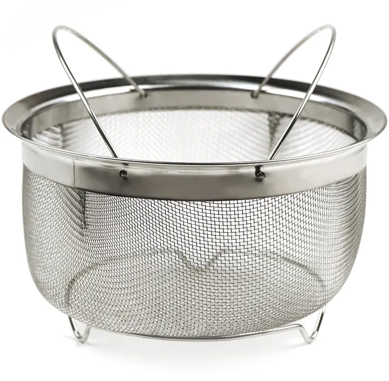3-Quart Stainless Steel Mesh Basket For Cooking & Storage 1