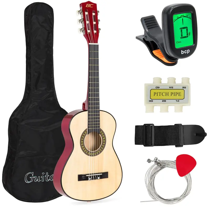 30-Inch Beginner Acoustic Guitar Kit For Kids With Tuner, Strap, And Carry Bag 1