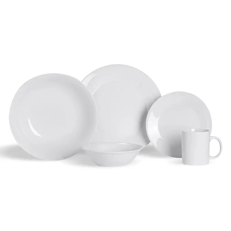 30-Piece White Ceramic Dinnerware Set For Everyday Use 1