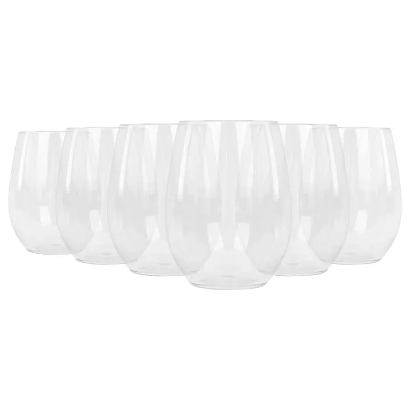 300Ml Reusable Bpa-Free Stemless Wine Glasses – Set Of 6 1