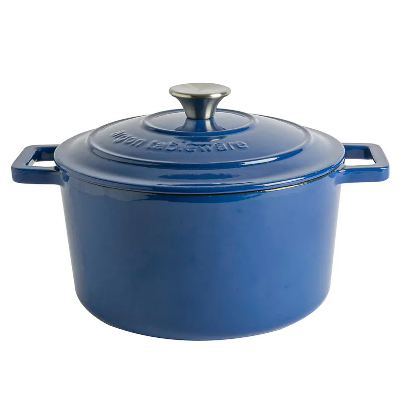 4.5-Litre Indigo Blue Cast Iron Casserole Dish 1