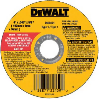 4-Inch Thin Metal Cut-Off Grinding Wheel 1