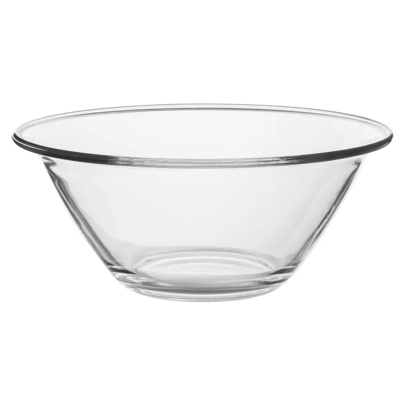 4-Litre Clear Glass Nesting Mixing Bowl By Mr Chef 1