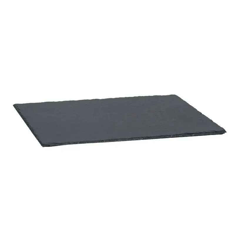 40Cm × 30Cm Black Rectangular Slate Serving Platter 1