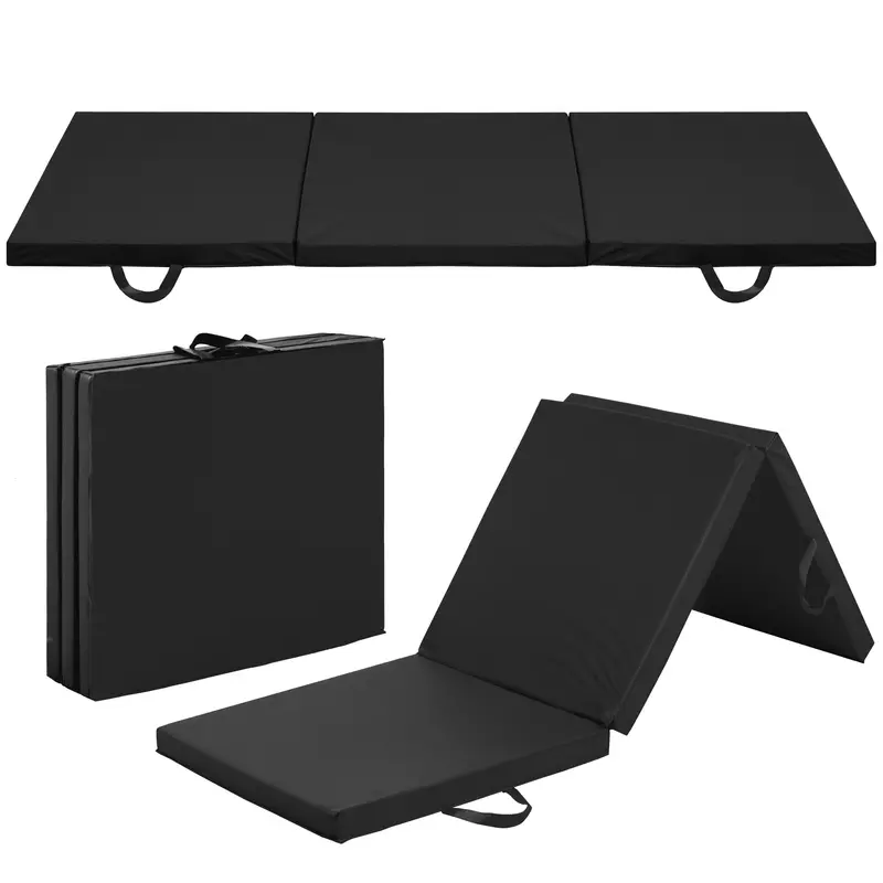 6-Foot By 2-Foot Tri-Fold High-Density Foam Exercise Mat For Yoga, Pilates, And Aerobic Workouts 3