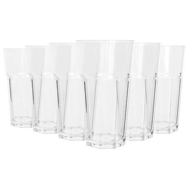6-Pack 665Ml Shatterproof Highball Glasses For Mixed Drinks 1