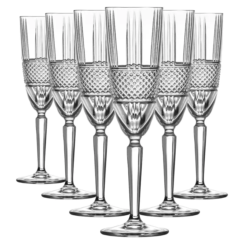 6-Pack Of Crystal Brillante 190Ml Champagne Flutes With Delicate Stem 1