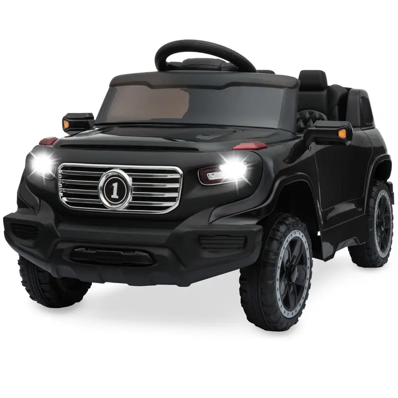 6-Volt Remote-Controlled Ride-On Toy Truck For Kids – 3-Speed Drive, Led Lights, And Horn 1