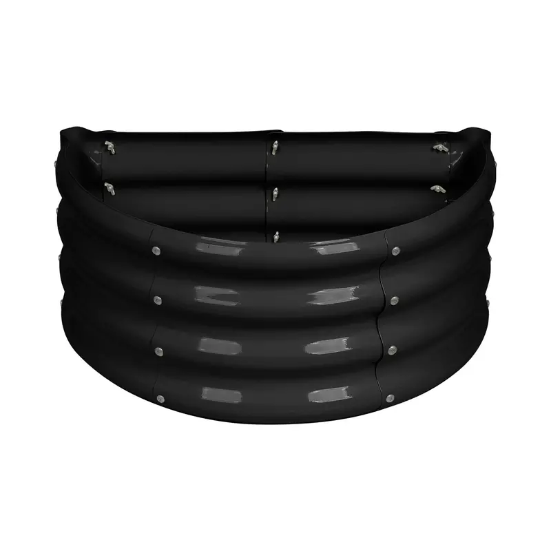 60Cm × 30Cm Semi-Circular Steel Raised Garden Bed – Small-Space Galvanised Planter 1
