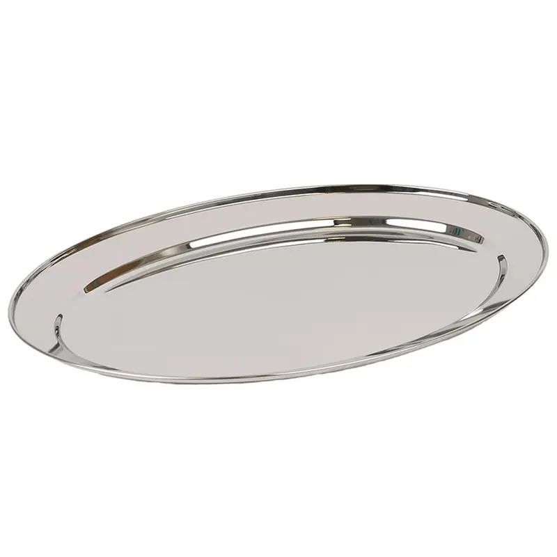 60Cm × 41Cm Oval Stainless Steel Serving Platter 1