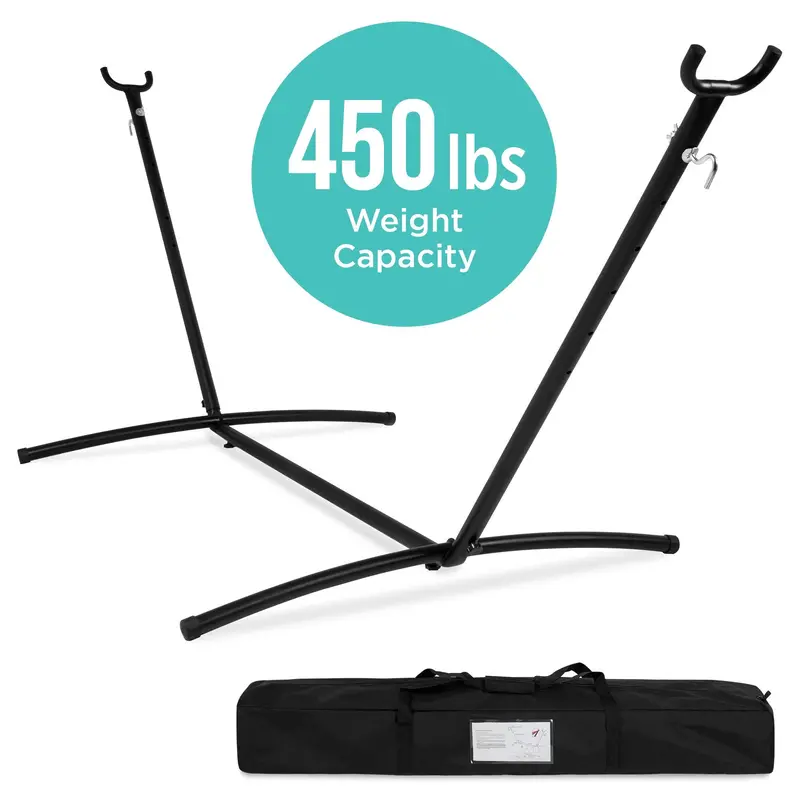9-Foot Heavy-Duty Steel Hammock Stand With Portable Carry Bag And Dual Support Arms 1