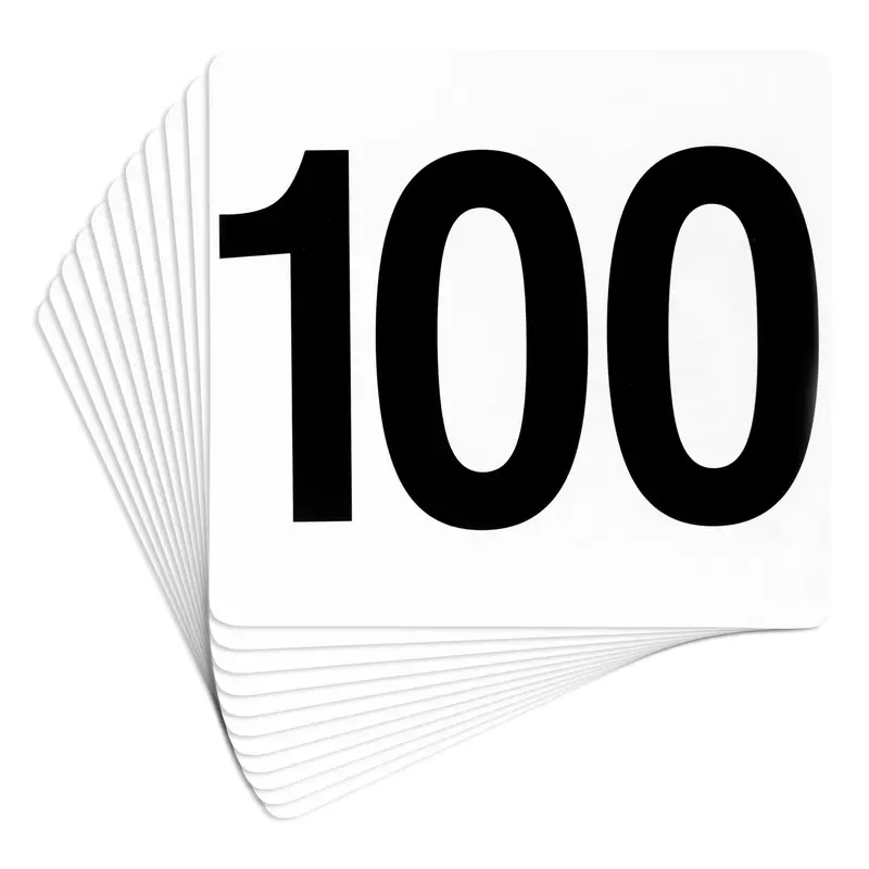 Acrylic Wedding Table Numbers 1–100 Set 1