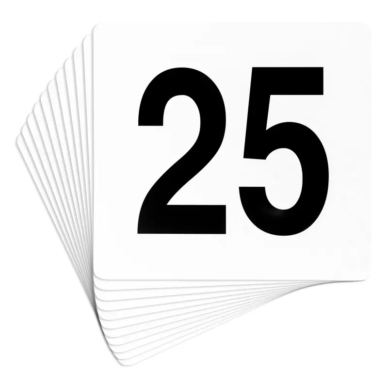 Acrylic Wedding Table Numbers 1–25 Set 1