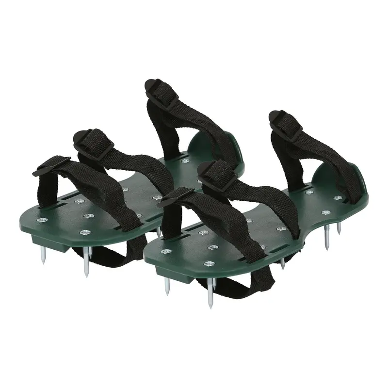 Adjustable Lawn Aerator Shoes With Hook-And-Loop Straps 1