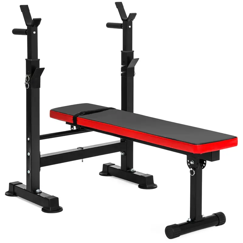 Adjustable Weight Bench With Integrated Barbell Rack System 1