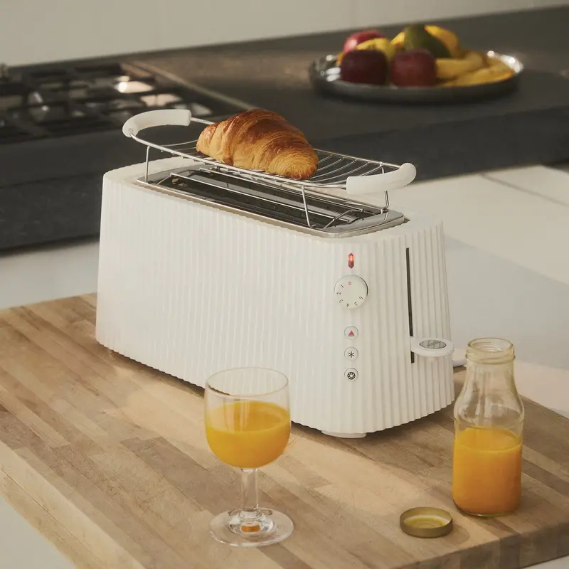 Alessi Plisse 4-Slice Toaster – Warming Rack Included 1