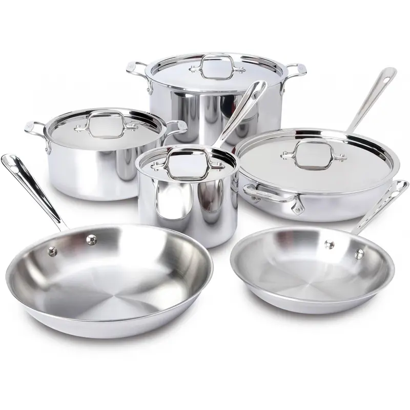 All-Clad Stainless Steel 10-Piece Cookware Set 1