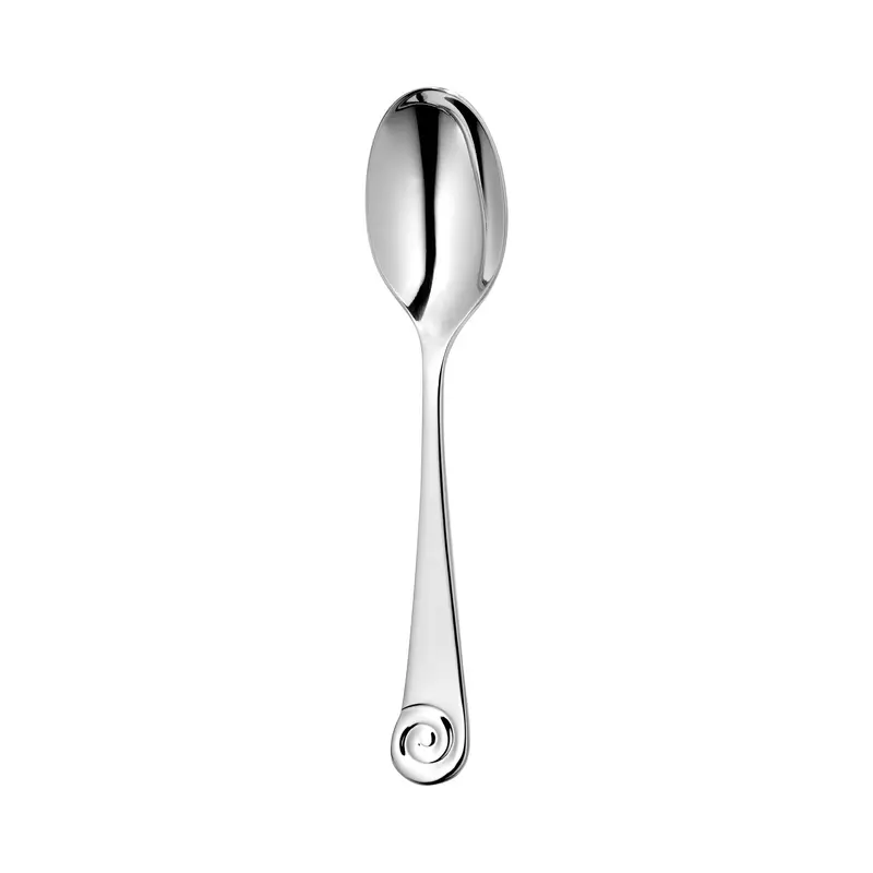 Ammonite Bright English Teaspoon – Traditional Design 1