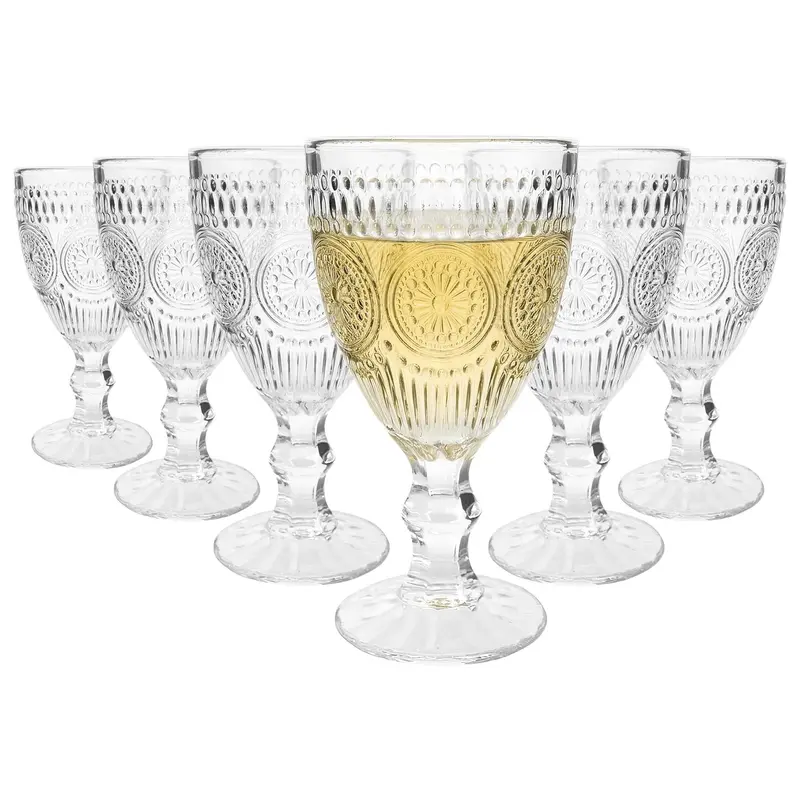 Amore 310Ml Ribbed Wine Glasses – Set Of 6 Enhanced Capacity 1