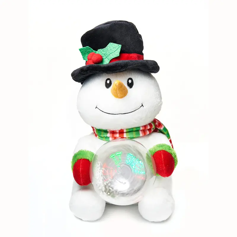 Animated Frosty The Snowman Snow Globe – Light-Up Singing Plush Toy – 12 Inches 1