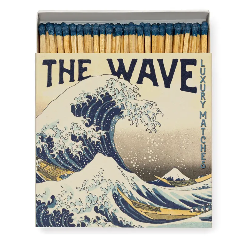Archivist Hokusai Wave Art Luxury Matchbox Set – 125 Wooden Matches 1