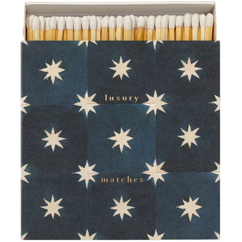 Archivist Navy Star-Themed Luxury Matches – 125 Stick Box 1