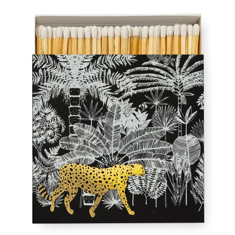Archivist Premium Match Box – Jungle Cheetah Illustration, 125 Sticks 1