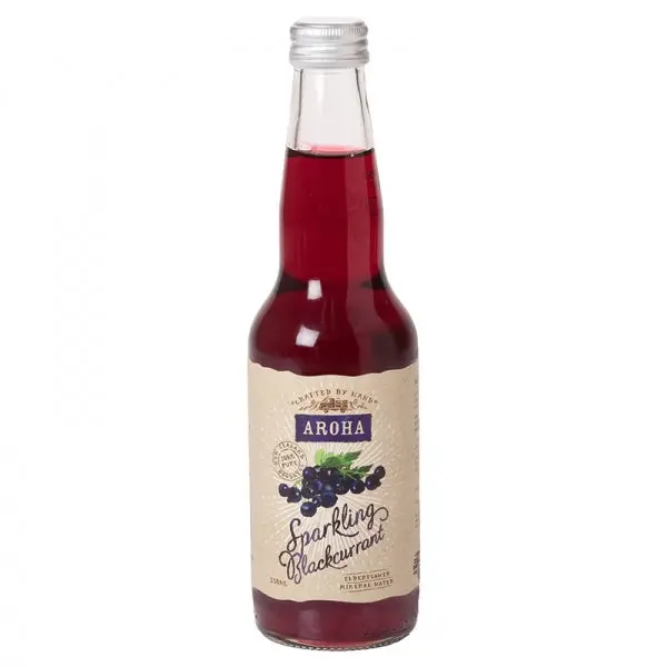 Aroha Elderflower & Blackcurrant Sparkling Beverage – Refreshing Craft Soda 1