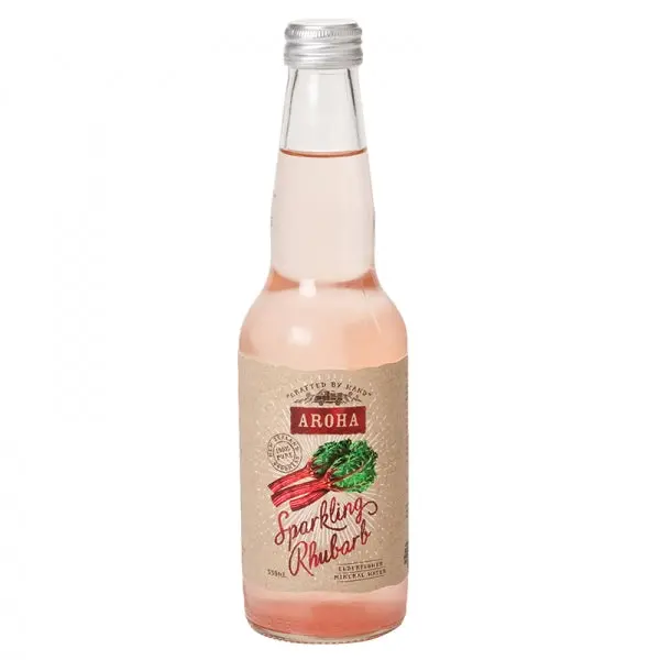 Aroha Elderflower & Rhubarb Sparkling Soft Drink – Botanical Fizz 1