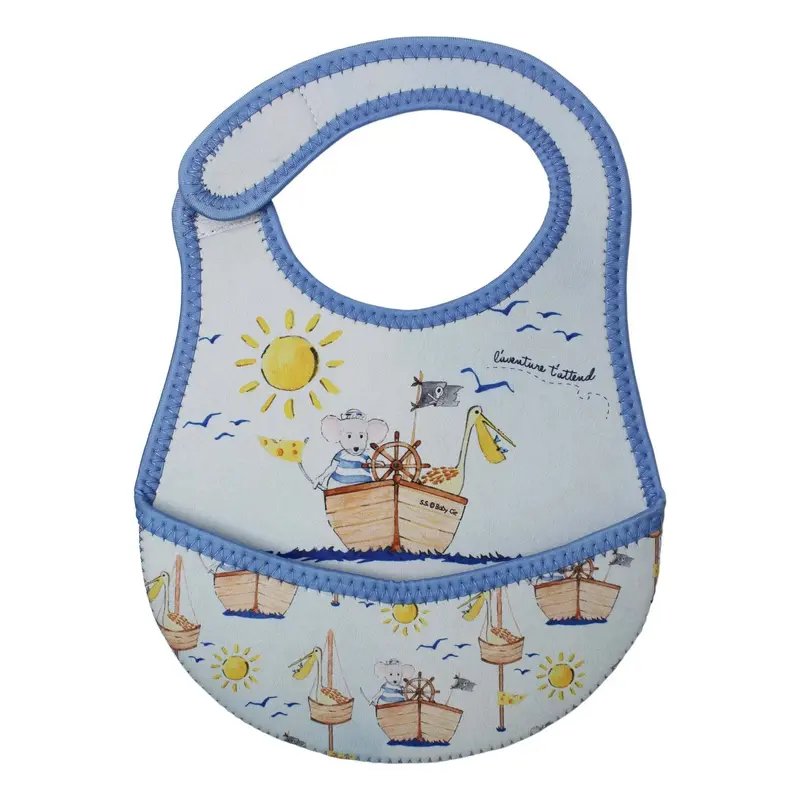 Baby Cie Adventure Awaits Neoprene Bib – Waterproof & Easy-Clean Feeding Accessory 1