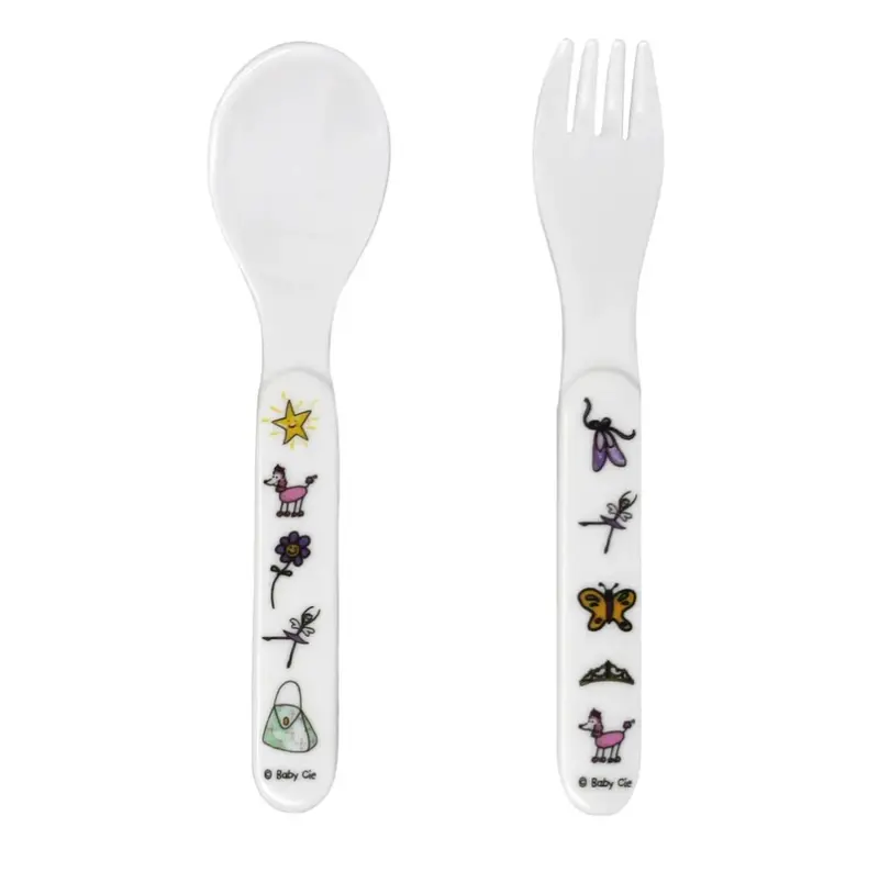 Baby Cie Ballerina Design Infant Cutlery Set – Ergonomic Feeding Set 1